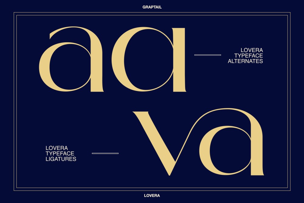 Lovera Font - Graptail Type Supply.